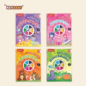 KEYBABY Kit de Pintura de Acuarelas <span class=keywords><strong>para</strong></span> Niños al por Mayor, 6 Temas, Libro <span class=keywords><strong>para</strong></span> <span class=keywords><strong>Colorear</strong></span>, Paleta de Pintura, Pincel, Papel Revestido, Encuadernación Perfecta, Suave - Product Image 2