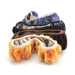 Plush Steering Wheel Cover 38cm Diameter Winter Warm Solid Color Car Accessory - Product Image 1