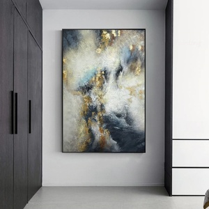 Pintura Abstracta Moderna Espacial Pintada a Mano sobre Lienzo, Arte de Pared con Tamaños Personalizables - Pintura al Óleo Hecha a Mano Única - Product Image 5