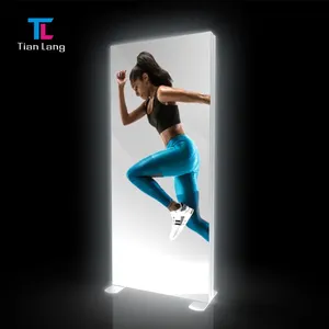 TianLang tienda de ropa tienda con caja de luz de tela venta al por mayor pantalla de pared caja de luz de moda - Product Image 1