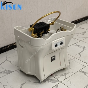 Kisen Lavacabezas Portátil de 2 Tanques, Unidad de Lavado Móvil para Salón, con Recipiente de Circulación de Sopa Herbal Japonesa, para Barbería y Hogar - Product Image 3