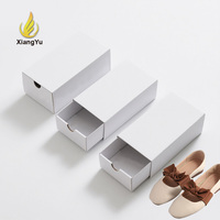 Boîtes à chaussures blanches personnalisées en direct d'usine, imprimées en 6 couleurs, emballage en carton ondulé écologique pour chaussures en cuir pour femmes