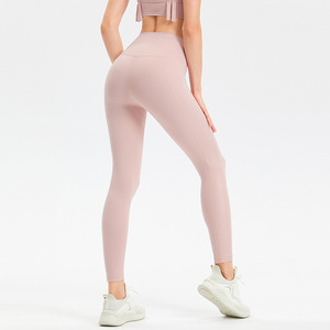 Leggings de yoga de cintura alta para mujer al por mayor, elásticos, con efecto levantacola, transpirables, control de abdomen, pantalones de entrenamiento, suaves como la mantequilla - Product Image 3