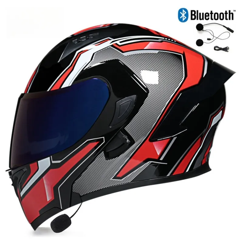 Противотуманные двойные линзы Casco Para Moto Con Bluetooth сертифицированные мотоциклетные шлемы