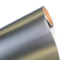 Film de protection de voiture en vinyle PVC ultra mat gris foncé COOL SUN, anti-rayures, effet de changement de couleur