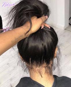 Pelucas de cabello humano para mujer, 360 de encaje transparente, sin pegamento, 360 de encaje Frontal, la mejor peluca China de onda recta - Product Image 2