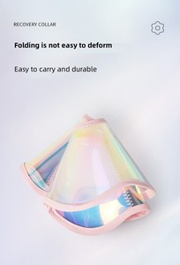 Köpekler kediler için Kingtale yumuşak katı kurtarma yaka ameliyat sonrası koruma için temizle Pet koni bakım banyo yara şifa - Product Image 6