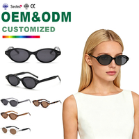 Lunettes en nylon classiques rétro tendance. Lunettes de soleil œil-de-chat en acétate personnalisées par un designer, monture intégrale, UV400. Convient aux hommes et aux femmes