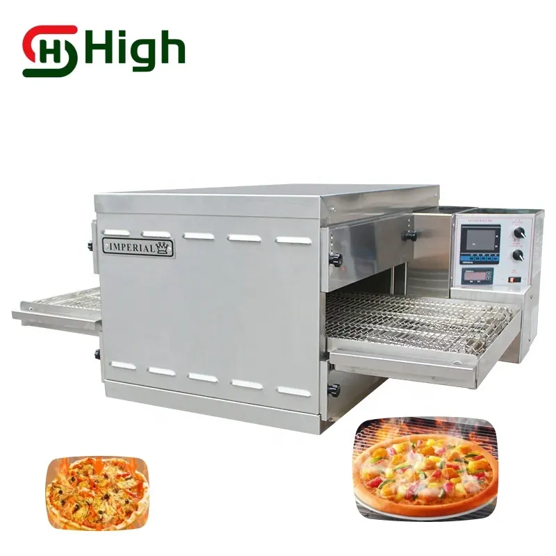 Forno de pizza resistente e durável Forno transportador de pizza com corrente de controle de temperatura preciso de 2 pés