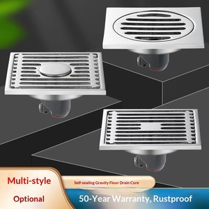 OEM 304 Stainless Steel Anti-Odor Light Luxury Floor Drain Bathroom Square Sewer Dual-Use Device for Washing Machine and Toilet - Product Image 3