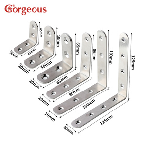 Precioso ángulo de <span class=keywords><strong>hierro</strong></span> de metal en forma de L, gabinete de esquina, soporte para muebles, panel de refuerzo de acero inoxidable, soporte plano de conexión - Product Image 5
