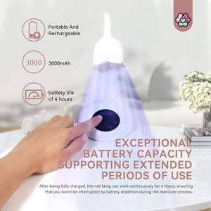 Lampe à ongles UV <span class=keywords><strong>LED</strong></span> mini 6W à diode de quartz, rechargeable, à brancher, pour bureau, corps en plastique, séchage rapide automatique, DIY, qualité supérieure - Product Image 5