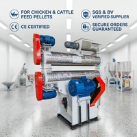 Machine à granulés de haute qualité 55kw HKJ 320 2-4T/H, pelletiseur, acier inoxydable, neuf, pour l'alimentation animale, l'alimentation des volailles, l'usine de granulés