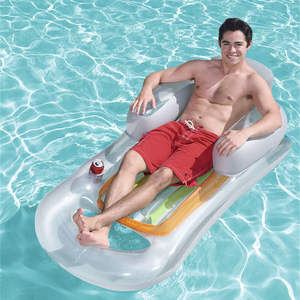 Nouvelle Piscine Gonflable Élégante et Confortable en PVC, Flotteur et Bateau pour 1 Personne, Équipement de Jeu Aquatique Extérieur - Product Image 2