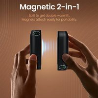 PIX-LINK Chauffe-mains 2-en-1 avec lampe de poche et charge sans fil, rechargeable 3000-5000mAh, cadeau d'hiver pour une utilisation en extérieur