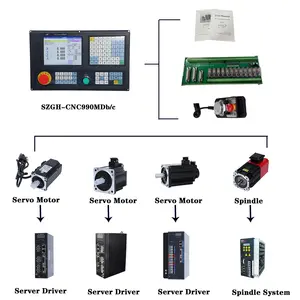 high quality 4 Axis Controller for cnc milling machine mini VMC control board plc programming USB panel