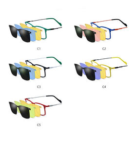 กรอบแว่นตาออพติคอลไทเทเนียมบริสุทธิ์แบบพิเศษสำหรับทุกใบหน้าเลนส์สายตาแบบแม่เหล็กคลิปบนแว่นตาเลนส์โพลาไรซ์สำหรับกลางคืน - Product Image 6