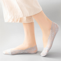 1160 Chaussettes courtes invisibles fines et basses pour femmes, idéales pour l'été