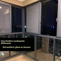 Fenêtres et portes en aluminium pour maisons, grand puits de lumière coulissant avec verre blindé, auvent en aluminium, fenêtre à double vitrage