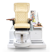 Baignoire de luxe deux places pour massage des pieds, fauteuil avec bassin, accessoire de pédicure et de spa, couleur neutre, rose, queen