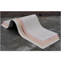 Carrelage en céramique de porcelaine effet pierre travertin moderne grande taille 1200 x 3000 pour revêtement mural, modèle 3D, décoration intérieure et bâtiment