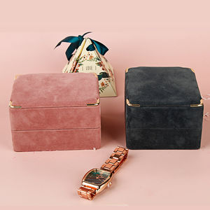 Cute Velvet Acrylic High End Display <b>Jewellery</b> Travel Paper Fashion Recycled Storage Bag Jewelry Packaging <b>Box</b> <b>With</b> Beads <b>Mirror</b> - Product Image 6