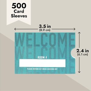 Porte-carte-clé d'hôtel en papier avec emplacement pour numéro de <span class=keywords><strong>chambre</strong></span>, pour cartes de bienvenue et rangement des clés - Product Image 4