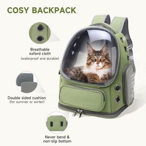 Mochila Transportadora para Gatos, Transpirable, con Gran Espacio, Tipo Burbuja, para Gatos y Perros Pequeños, Transparente, Muestra Gratis - Product Image 5