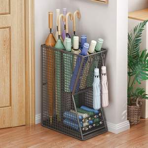 Moderno Soporte Metálico para Paraguas, Independiente, con Capacidad para 10, Diseño de un Solo Lado, para la Entrada del Hogar, Estante de Almacenamiento - Product Image 3