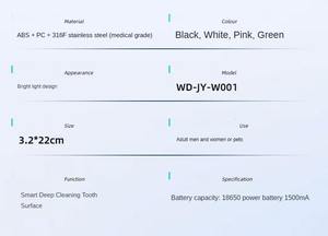 Polisseuse dentaire sans fil électrique Portable 5 têtes de brosse blanchissant nettoyant pour dents gomme pâte à polir acier inoxydable Durable - Product Image 6