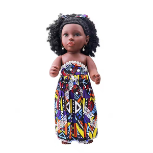 Poupée africaine en PVC souple de 18 pouces, modèle 2026, avec vêtements noirs, jouet pour enfants, fabriquée en plastique durable, vente en gros - Product Image 5