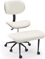Chaise de méditation avec support de dos en bois incurvé extra large hauteur de chaise de bureau ergonomique pour le bureau du salon