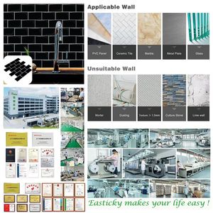 Calcomanías de pared con efecto de azulejo <span class=keywords><strong>rosa</strong></span>, <span class=keywords><strong>palo</strong></span> autoadhesivo impermeable para cocina, <span class=keywords><strong>baño</strong></span>, salpicaduras, decoración moderna fácil de limpiar - Product Image 4