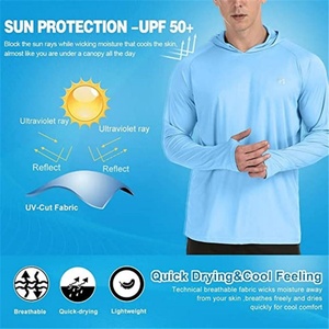 Vêtements de pêche en polyester à impression personnalisée par sublimation, séchage rapide, anti-UV, manches longues - Product Image 3