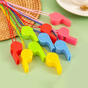 Colorful Plastic Whistles With Rope For Kids Party Toys 10 Pcs Unisex Age 2 4 Years - Product Image 1