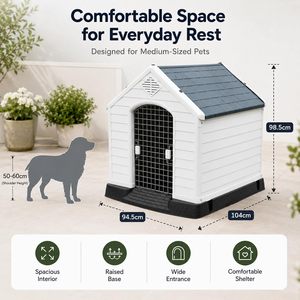 บ้านสุนัขพลาสติกกันน้ำสำหรับกลางแจ้งแบบขายส่ง - Product Image 4