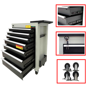 DRSD Heavy Duty Metal Iron 7 Drawers Roller Tool <strong>Trolley</strong> Tool <strong>Cabinet</strong> With Mechanic Repair Tools - Product Image 4