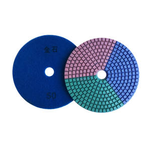 Almofadas de polimento úmidas de diamante de <span class=keywords><strong>3</strong></span> cores para moagem de quartzo granito mármore - Product Image 2