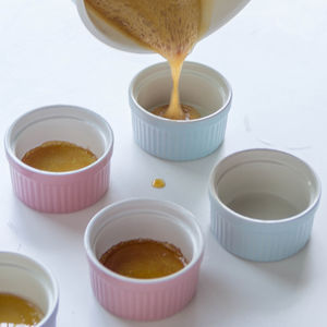 Crème brûlée en céramique Soufflé Plats Gâteau Pudding Dessert Bol Céramique Remekin Bols Pour La Cuisson - Product Image 2