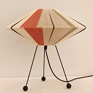 Lanterna Brisbane-filato 6000, paralume in filato fatto a mano, lampada da tavolo/da terra per soggiorno. - Product Image 5