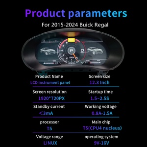 Panel de Instrumentos LCD de 12.3 Pulgadas para Opel Insignia 2009-2015, Cabina Virtual, Velocímetro, Tablero de Instrumentos, Navegación Carplay - Product Image 6