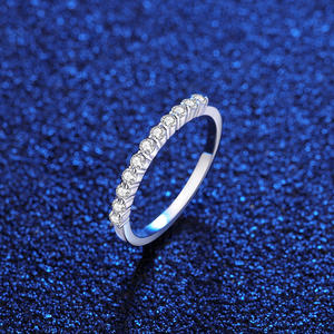 CZCITY新しいダイヤモンド婚約結婚式の約束925シルバーフィンガーモアッサナイトスターリング女性スタッカブルテニスリング - Product Image 5