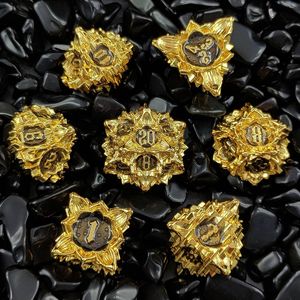 Juego de Dados DND de Lujo Hechos a Mano de 7 Piezas, Poliédricos, Huecos, de Aleación de Zinc de 40 mm, Color Personalizado, Logotipo Personalizado para RPG Dungeons & Dragons - Product Image 4