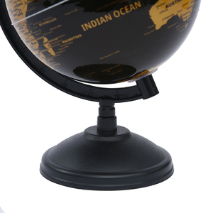 विंटेज 14.2 सेमी ब्लैक सिल्वर pvc दुनिया दुनिया पृथ्वी स्टैंड शैक्षिक टेरिस्ट्रिक्स प्लास्टिक मैप दुनिया ब्यूरो की घूर्णन करने वाले बच्चों के लिए - Product Image 5