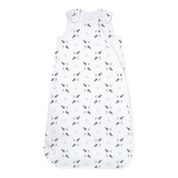 Sac de couchage unisexe respirant en coton 0,5 Tog pour nourrissons et tout-petits avec fermeture éclair inclinée pour nouveau-né