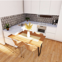 Maison Préfabriquée de Luxe à 2 Chambres Prête à l'Emploi en Bois Moderne Petite Maison Modulaire en Acier Léger SIP Villa