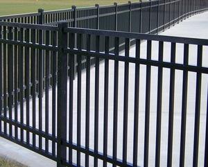 Top Nhôm Phẳng Rails Hàng Rào Bột Lớp Phủ Bảo Vệ An Toàn Hàng Rào Công Viên Mặt Đất Vườn Hàng Rào Hồ Bơi - Product Image 4