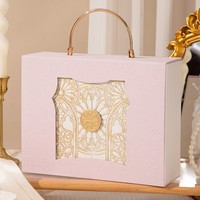 Boîte cadeau rigide avec logo personnalisé en relief |   Boîte vide haut de gamme pour cadeaux d'anniversaire, de fiançailles et de mariage, en matériaux recyclés
