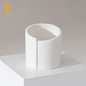 เชิงเทียนเซรามิกเคลือบเงาสีขาวเคลือบเงาสำหรับตกแต่งบ้านขวดโหลเซรามิกสั่งติดฉลากได้ตามต้องการ - Product Image 3