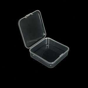 Square Transparent PP Plastic Storage Box 6x6x1.8cm With Lid For Jewelry Parts <b>Small</b> Material Container - Product Image 2